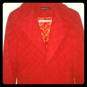 Louis Vuitton Red Quilted Coat
